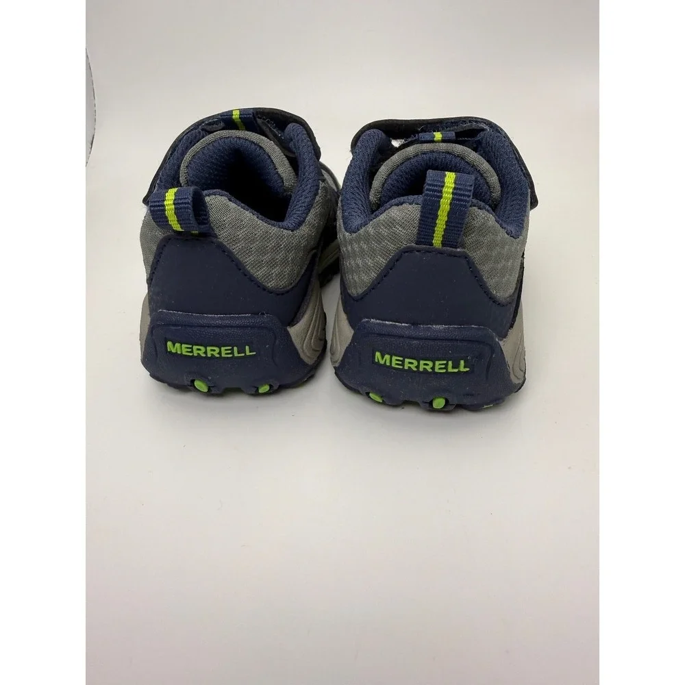Merrell M-Trail Chaser JR Boys Trail Hiking Shoes Navy Gray Green Size 5.5 M NIB